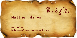 Waltner Éva névjegykártya